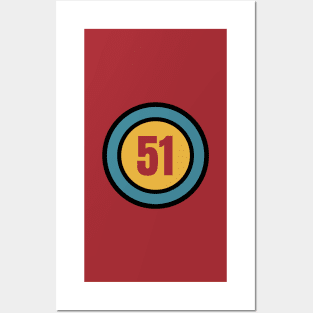 The Number 51 - fifty one - fifty first - 51st Posters and Art